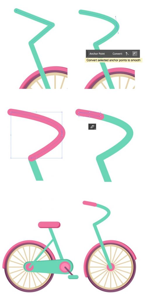 آموزش طراحی دوچرخه ر ایلوستریتور